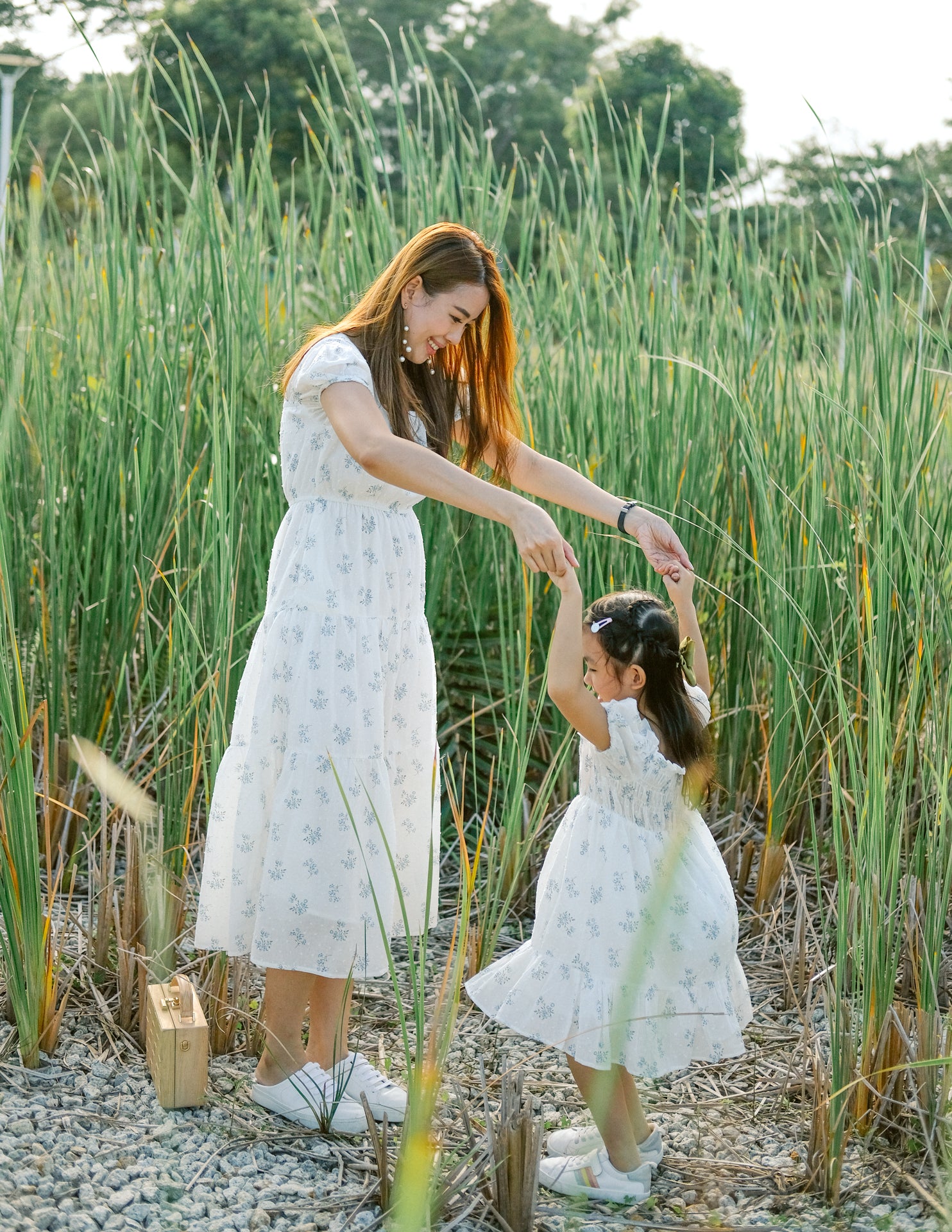 *KIDS* Mikaela Dress in Blue Floral