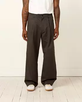 Linen Mixed Baker Pant in Charcoal