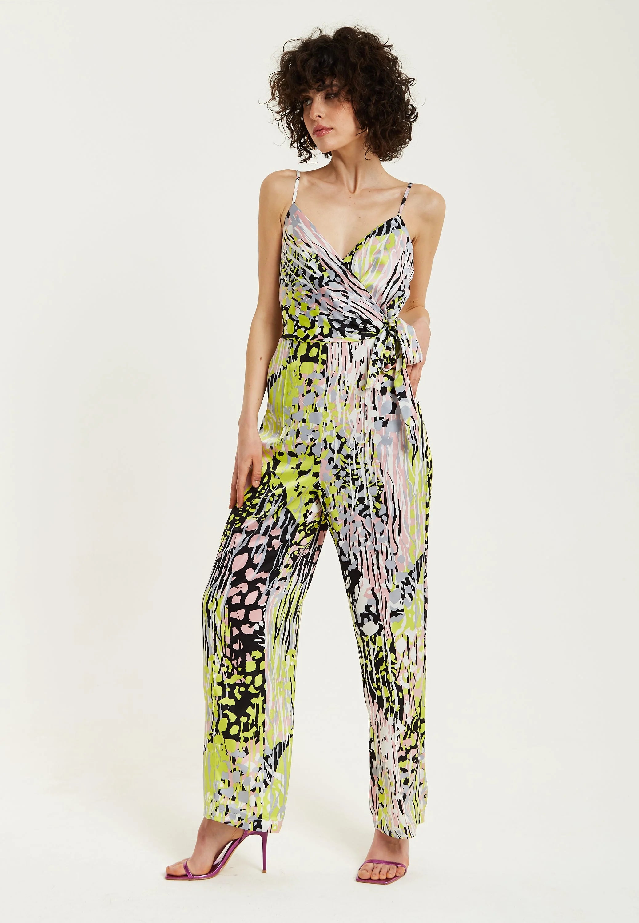 Liquorish Multicolour Abstract Print Jumpsuit