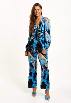 Liquorish Multicolour Abstract Print Jumpsuit