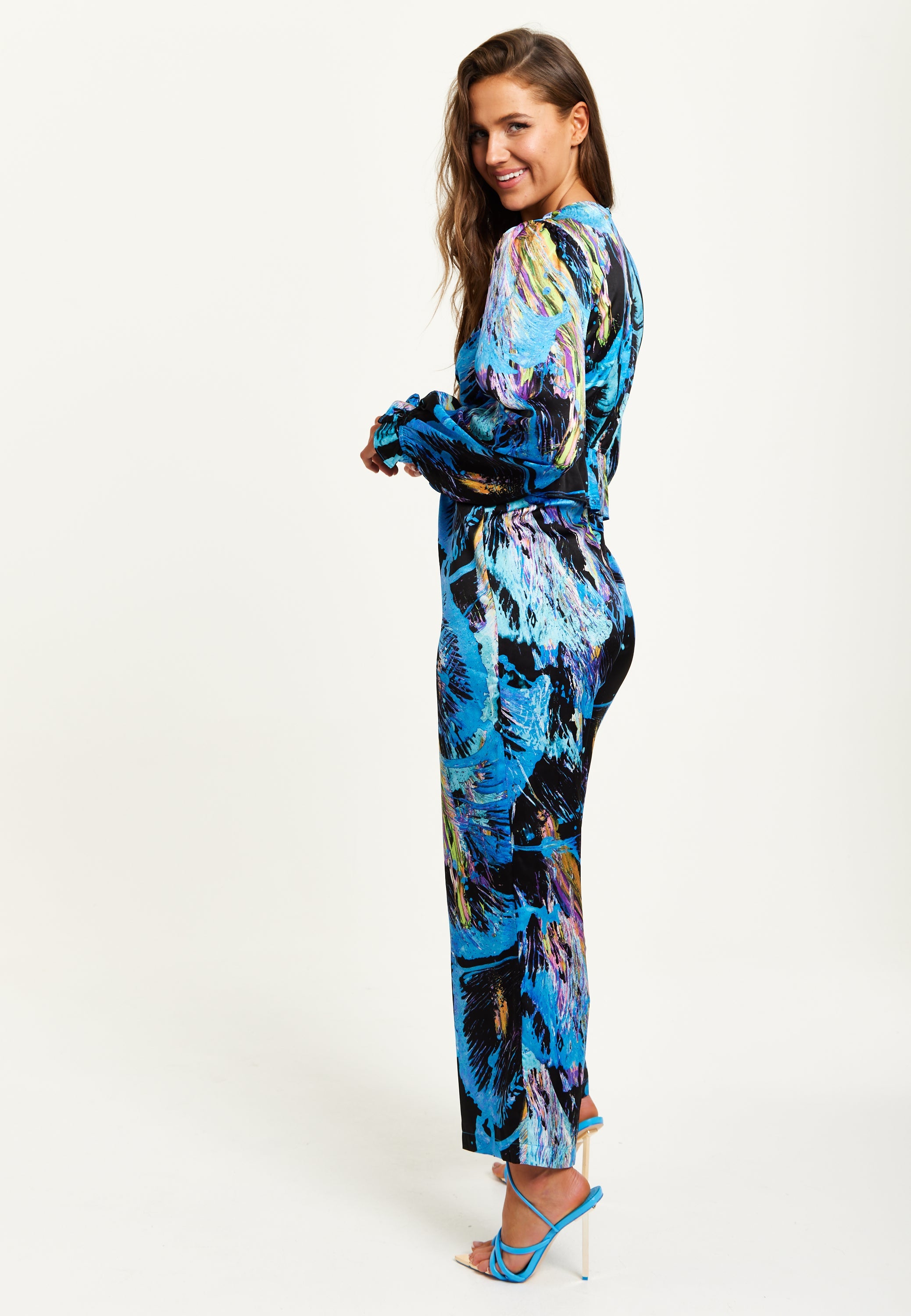 Liquorish Multicolour Abstract Print Jumpsuit