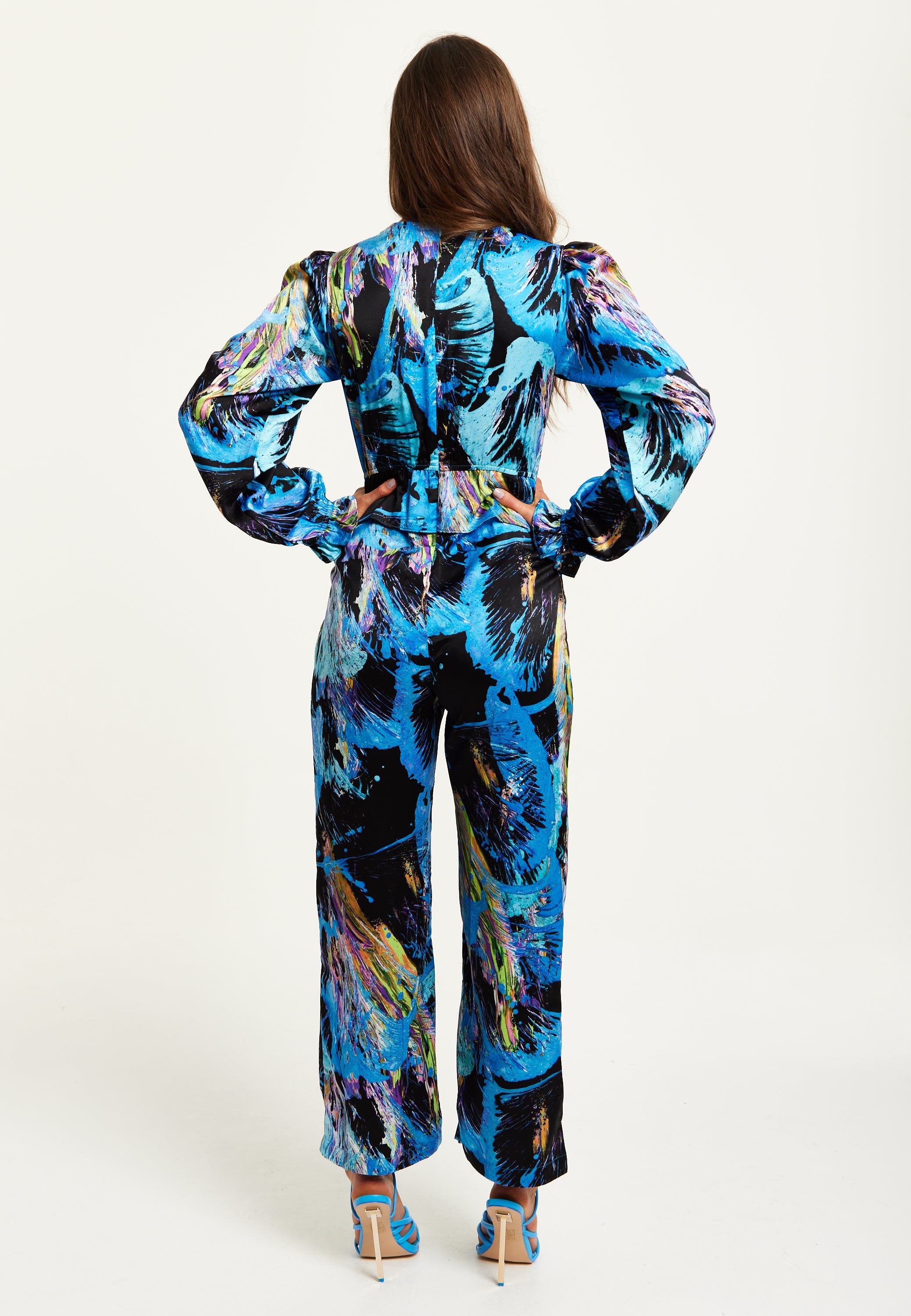 Liquorish Multicolour Abstract Print Jumpsuit