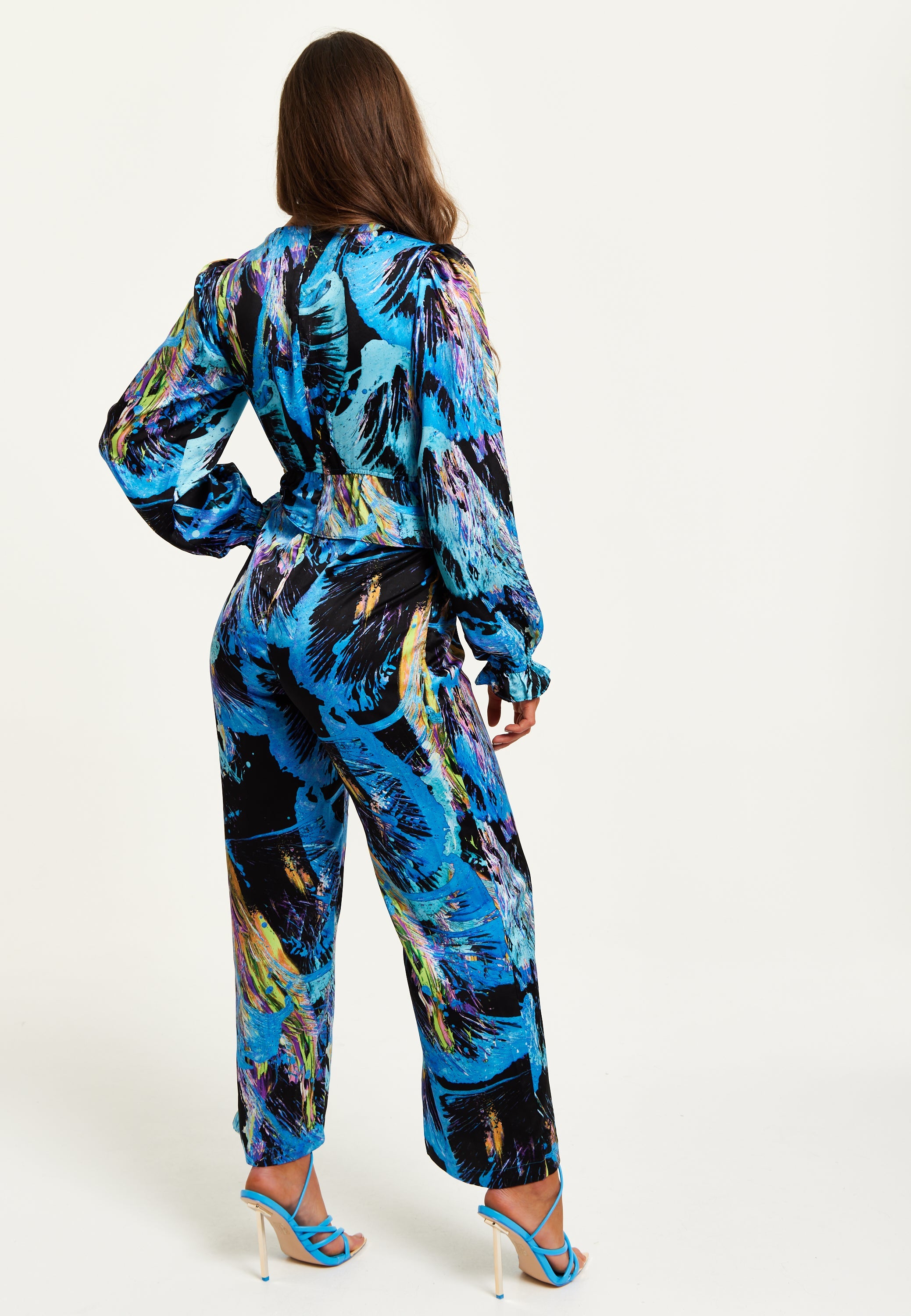 Liquorish Multicolour Abstract Print Jumpsuit