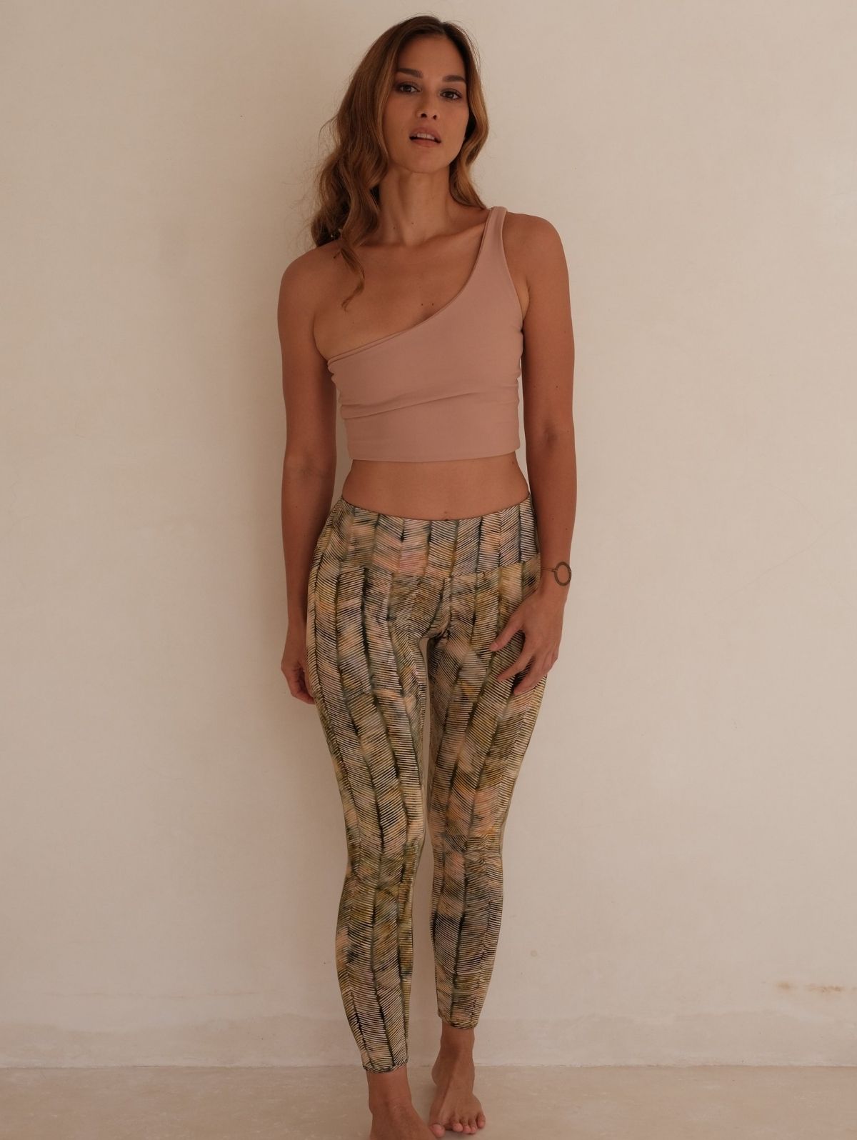 Lotus Legging Palm Leaf Batik Print