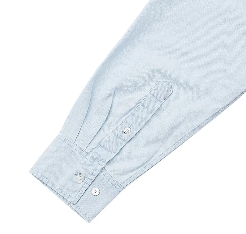 MAISON KITSUNE  |Long Sleeves Cotton Oversized Logo Designers Shirts