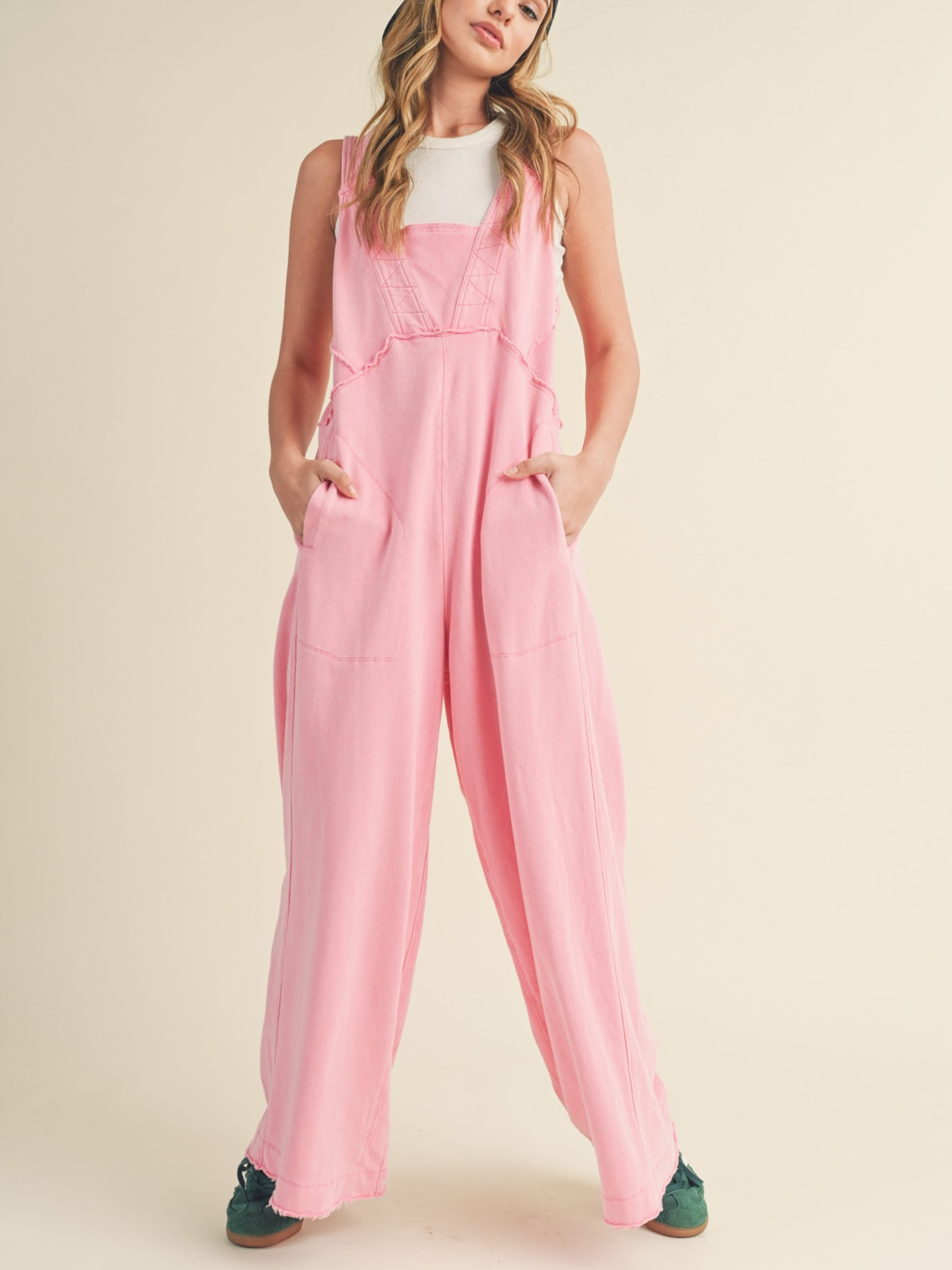 Make Life Easy Jumpsuit - Pink