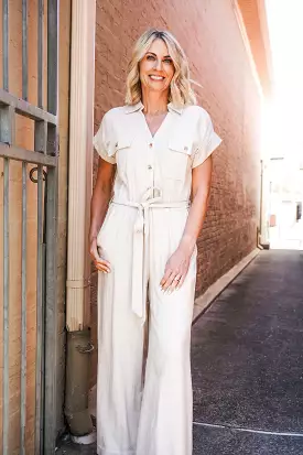 Maldives Button Front Jumpsuit