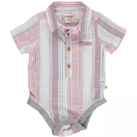 Me & Henry Helford Woven Onesie - Stripe