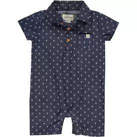 Me & Henry Sandy Romper - Chambray Anchor