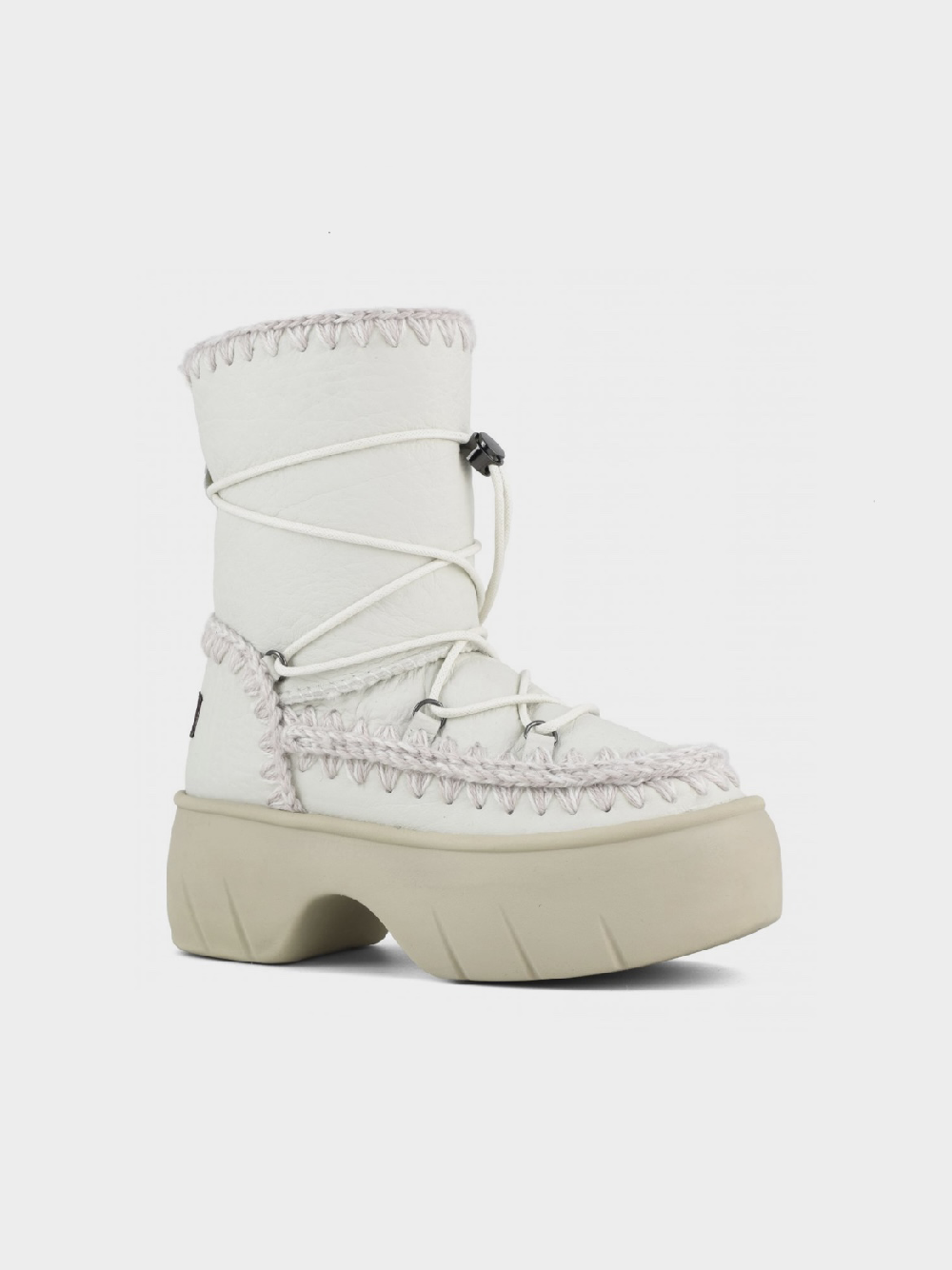 Mou Boots AI23-24 Eskimo Snow Boot Twist Short Nubuck True White