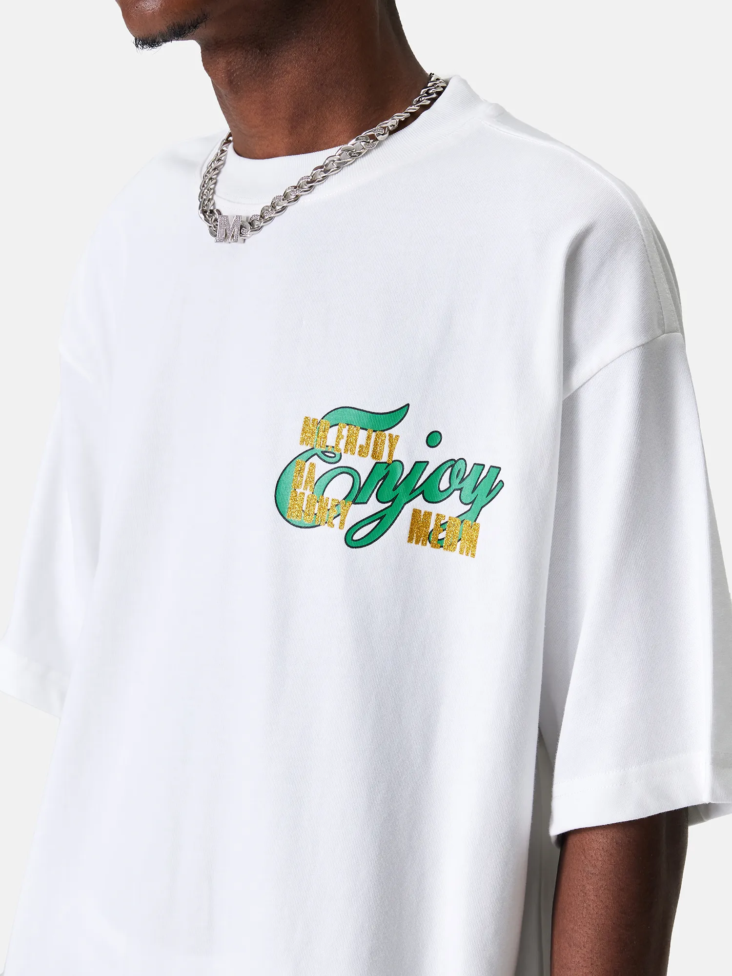 MR. ENJOY DA MONEY  |Crew Neck Unisex Street Style Cotton Short Sleeves Oversized