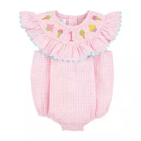 Mud Pie First Birthday Smocked Bubble