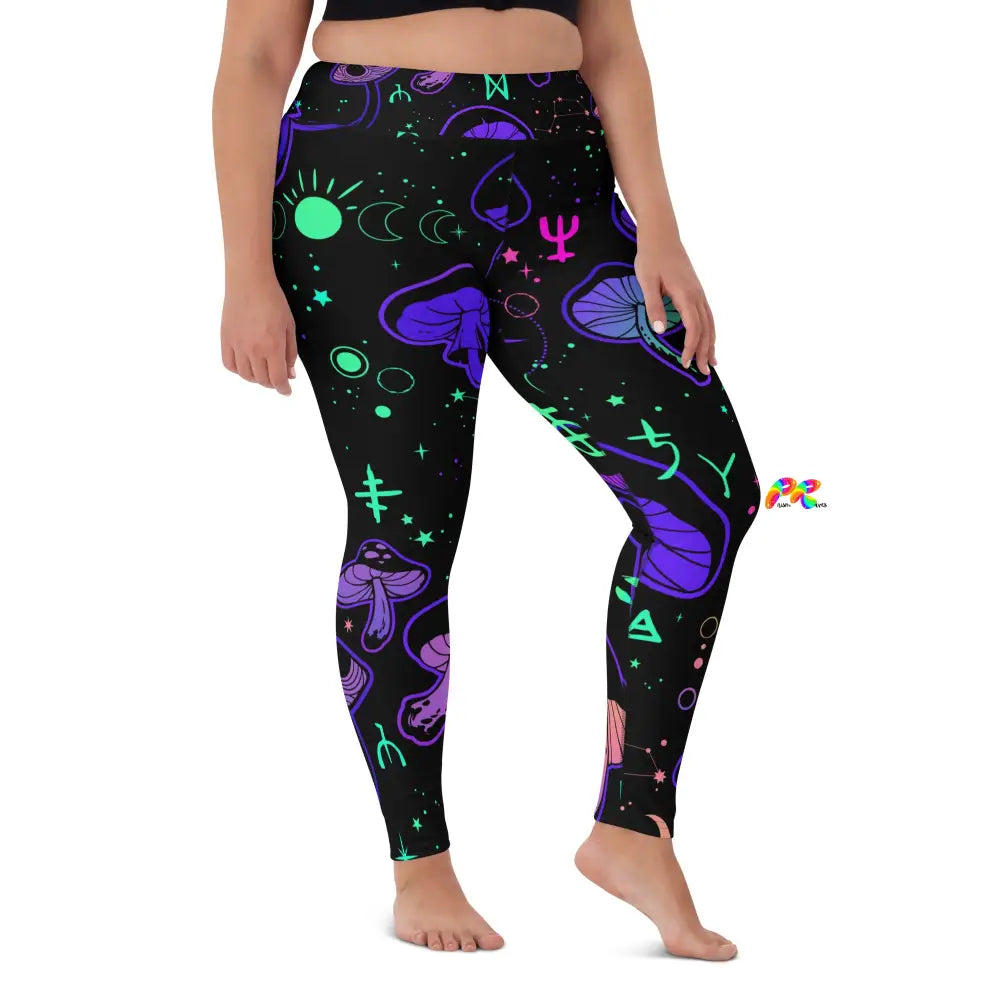 Mushroom Cult High-Waist Yoga Leggings