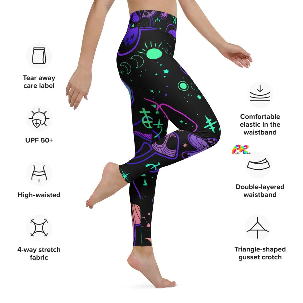 Mushroom Cult High-Waist Yoga Leggings