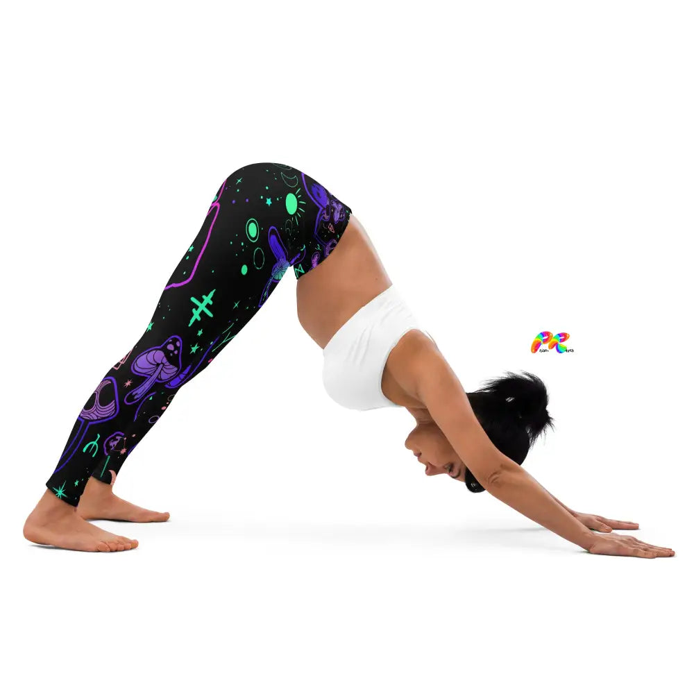 Mushroom Cult High-Waist Yoga Leggings