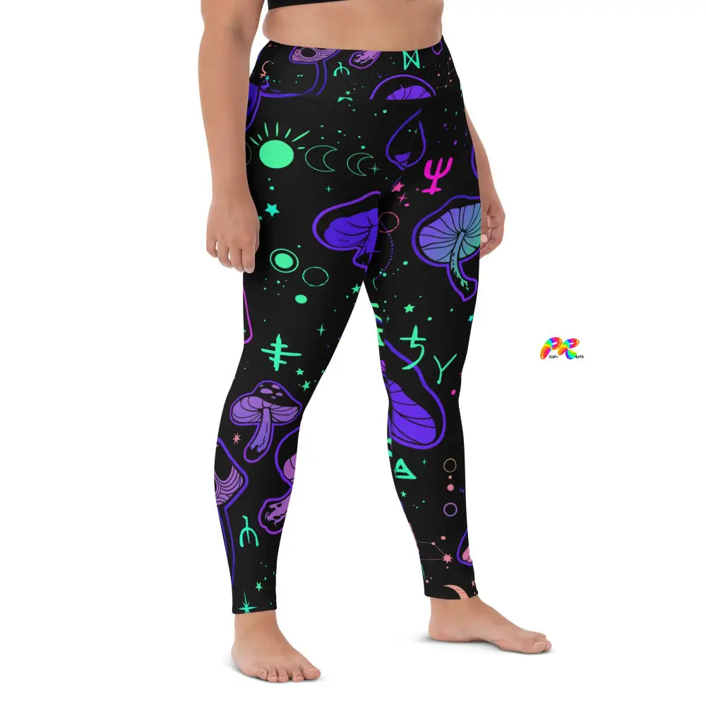 Mushroom Cult High-Waist Yoga Leggings