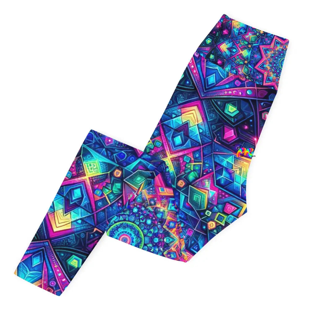 Neon Mandala Rave Yoga Leggings