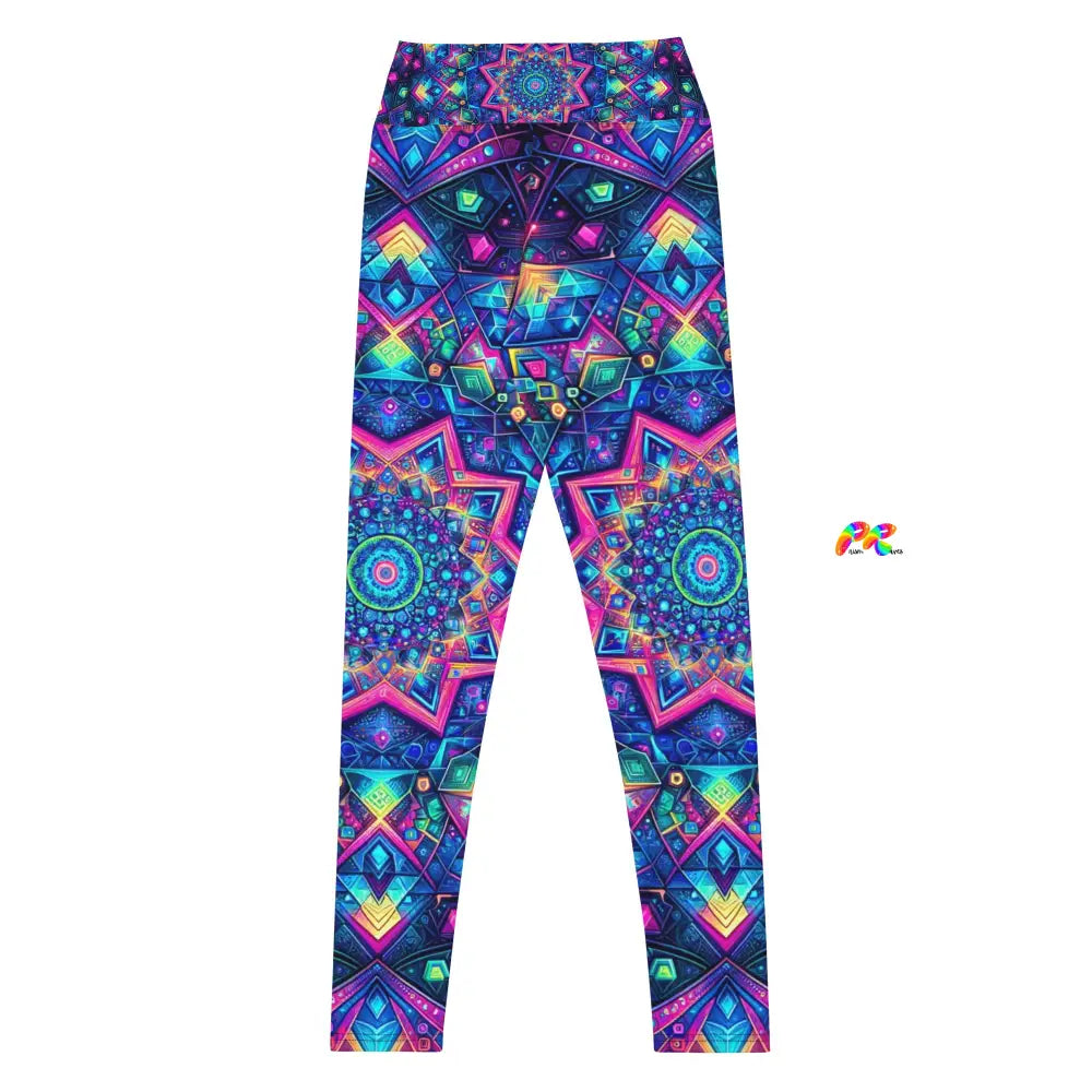 Neon Mandala Rave Yoga Leggings