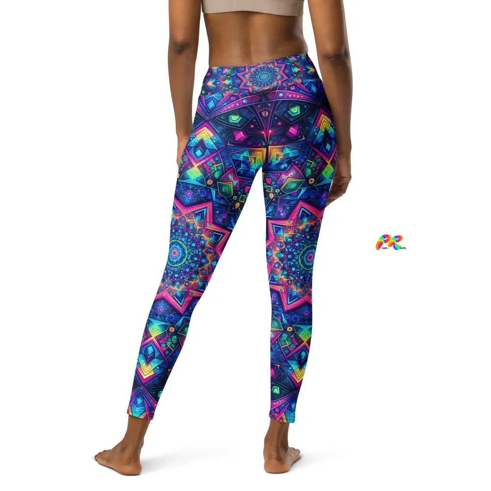 Neon Mandala Rave Yoga Leggings