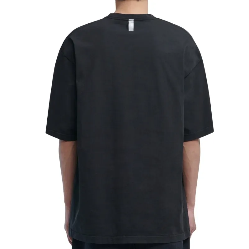 NOMANUAL  |Street Style Plain Cotton Oversized Logo T-Shirts