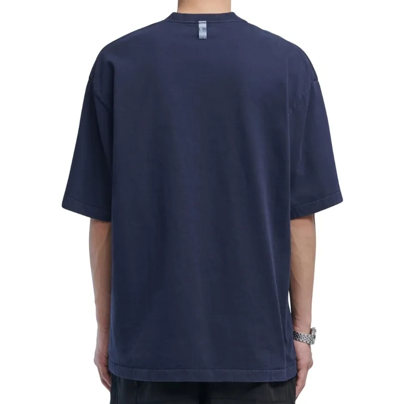 NOMANUAL  |Street Style Plain Cotton Oversized Logo T-Shirts