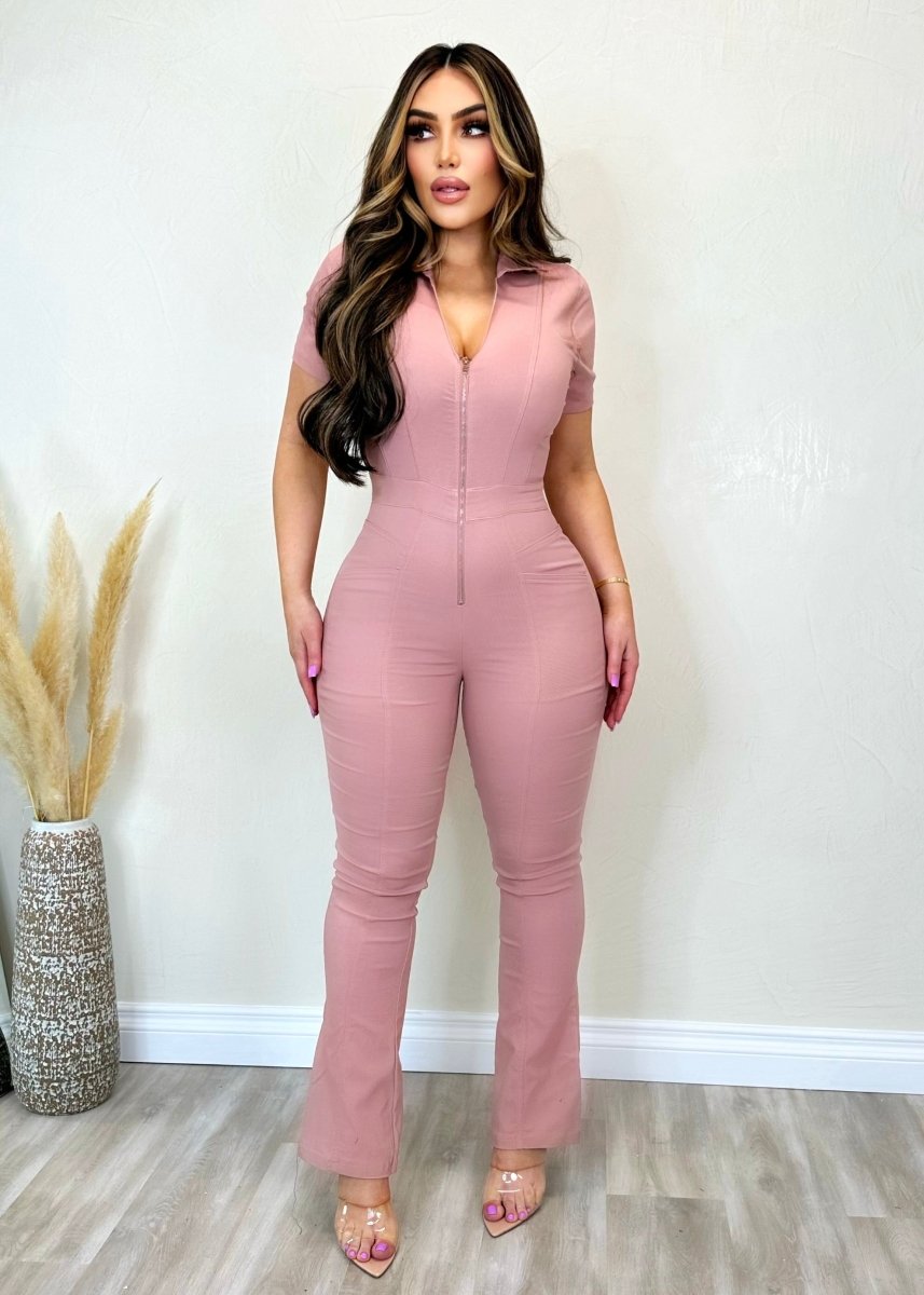 One More Time Jumpsuit Pink