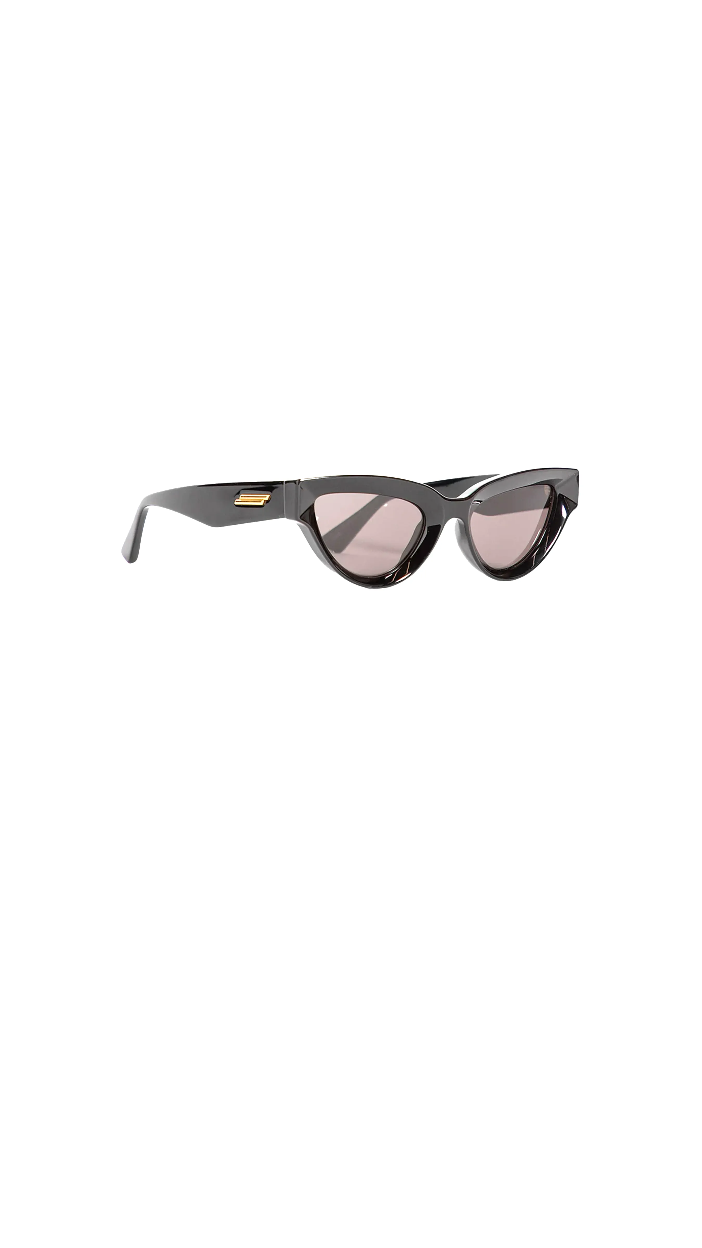 Oval Acetate Cat-Eye Sunglasses - Black