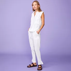 Pinstripe Gauze Pants