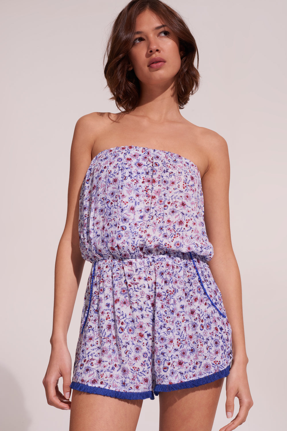 Poupette St Barth - Short Jumpsuit Ambra - Blue Magnolia