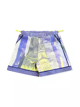 Printed Patchwork Shorts