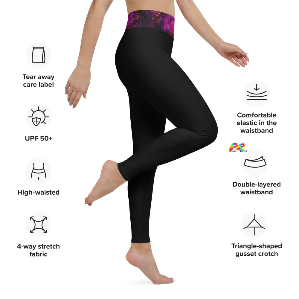 Purple Abstract Festival Leggings