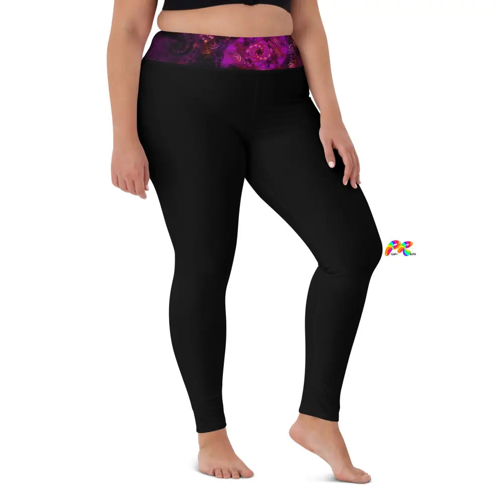 Purple Abstract Festival Leggings