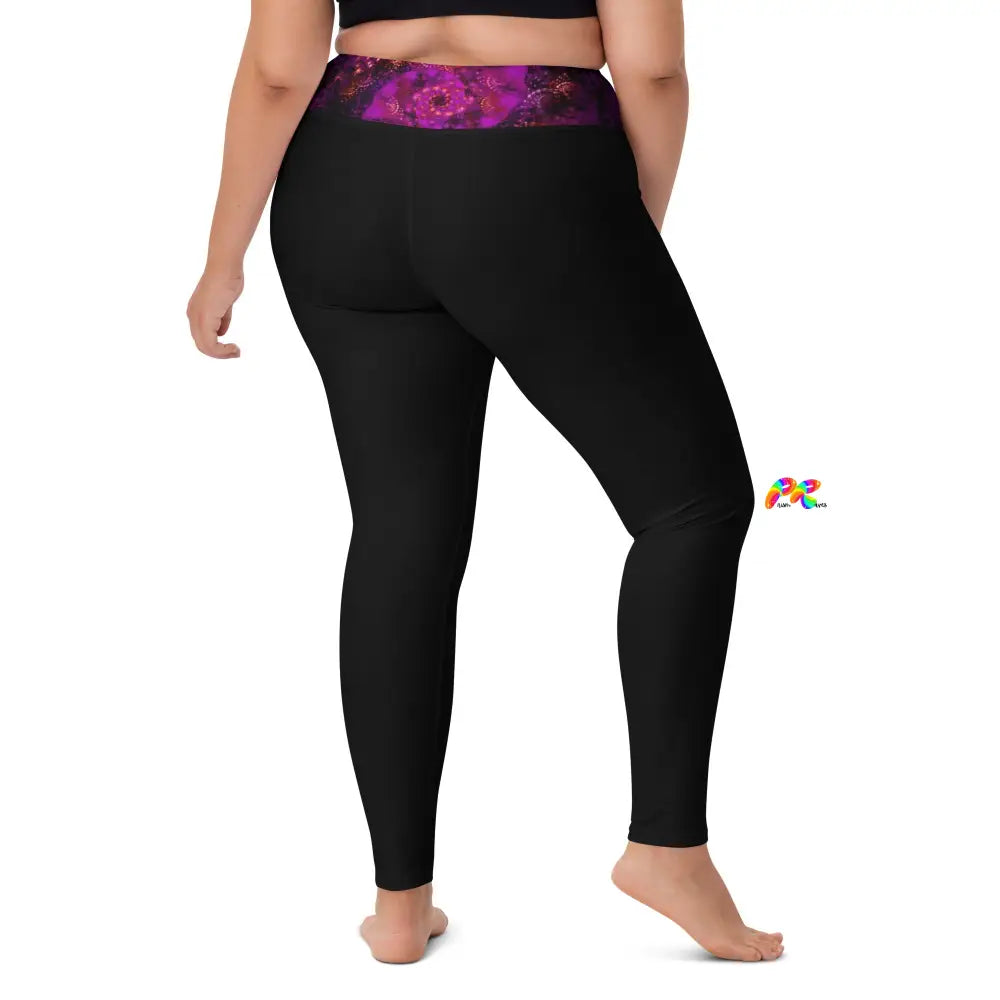 Purple Abstract Festival Leggings