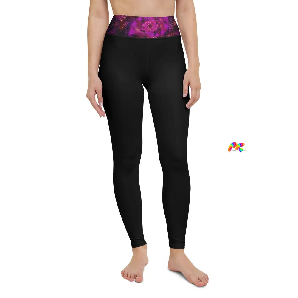 Purple Abstract Festival Leggings