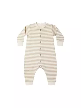 Quincy Mae - Sand Stripe Fleece Jumpsuit