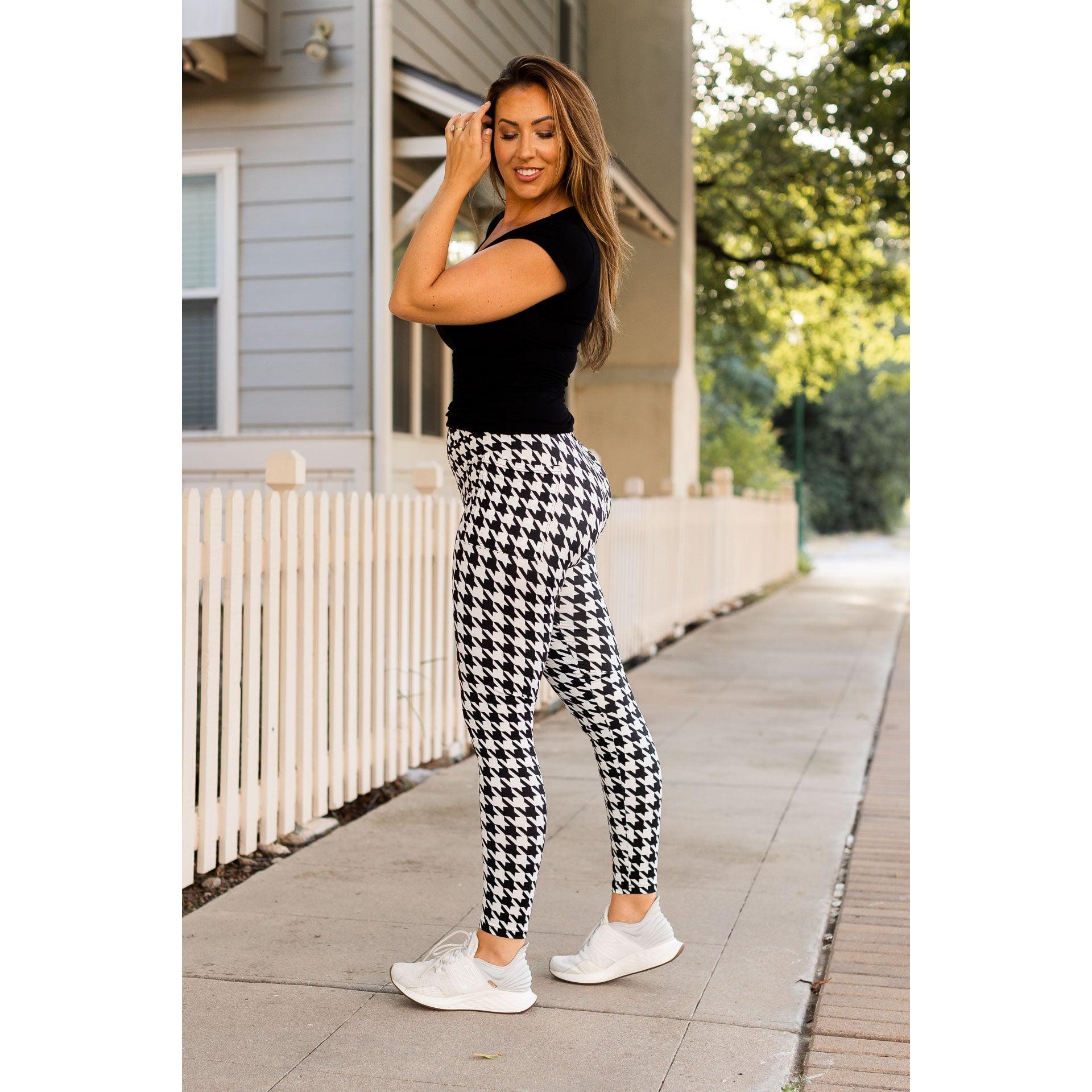 Ready to Ship | Houndstooth Leggings  - Luxe Leggings by Julia Rose