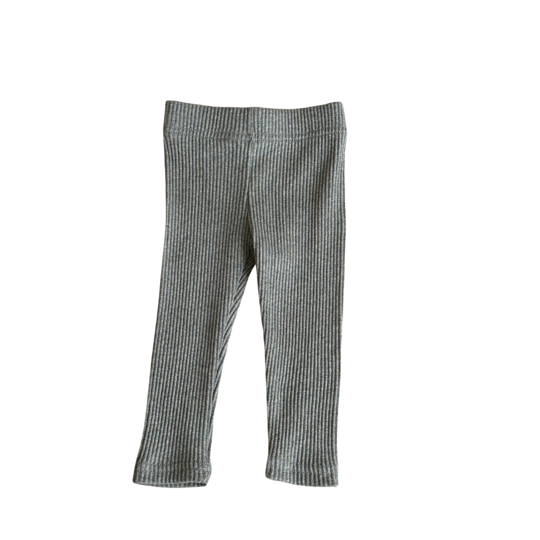 Ribbed Leggings - Light Grey