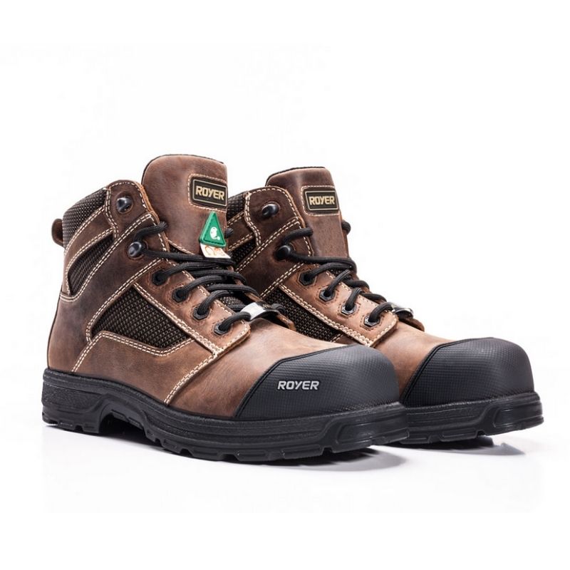 Royer Agility Arctic Grip 5628AG Unisex 6 Composite Toe Work Boot - Brown