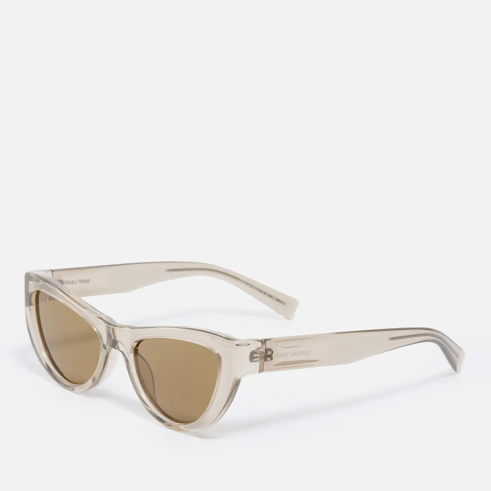 Saint Laurent Script Acetate Cat-Eye Sunglasses | Coggles