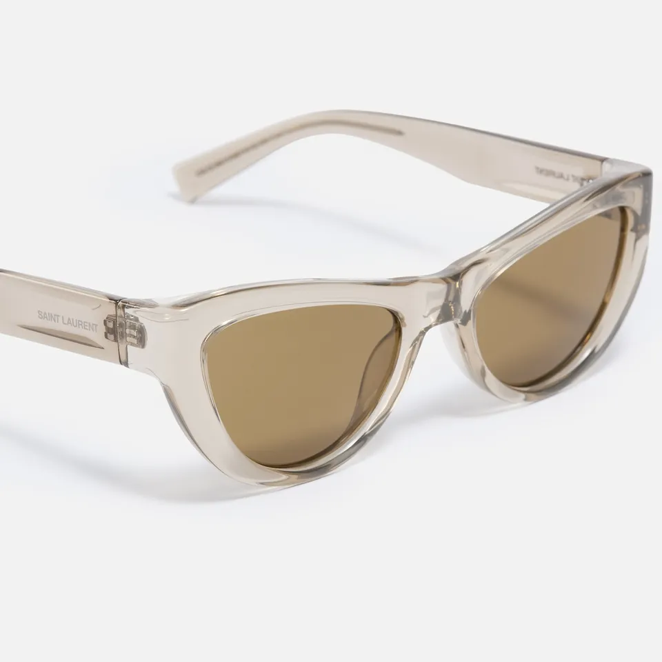 Saint Laurent Script Acetate Cat-Eye Sunglasses | Coggles