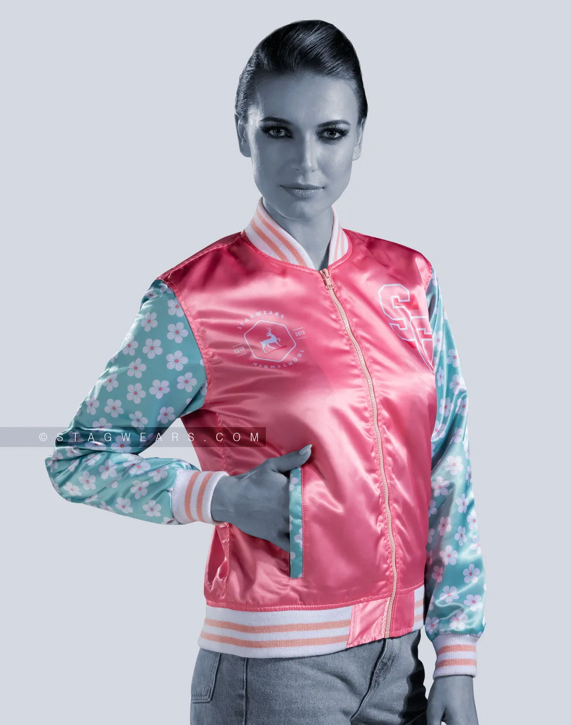 Sublimation Custom Satin Jackets | Printed Satin Jackets Wholesale