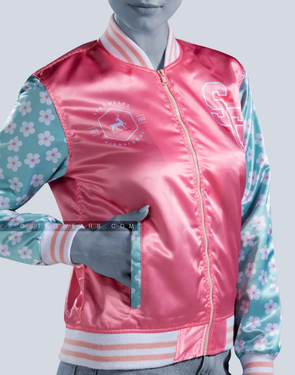 Sublimation Custom Satin Jackets | Printed Satin Jackets Wholesale