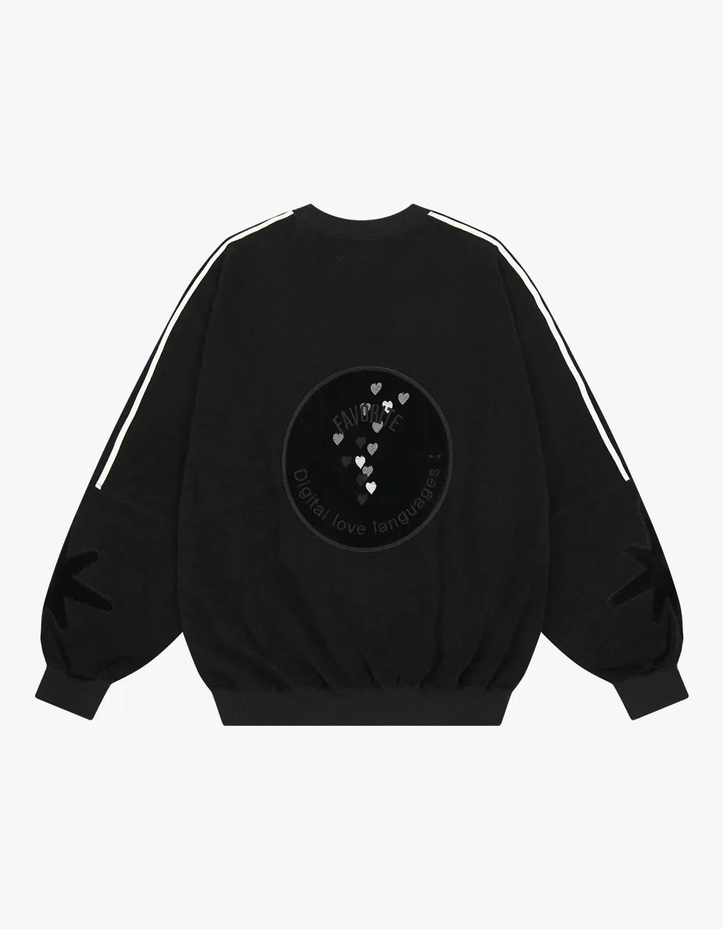 Tuewid  |Star Unisex Street Style Bi-color Long Sleeves Oversized