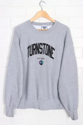 Turnstone Embroidered Spell Out Geometric Logo LEE Sweatshirt (XL)