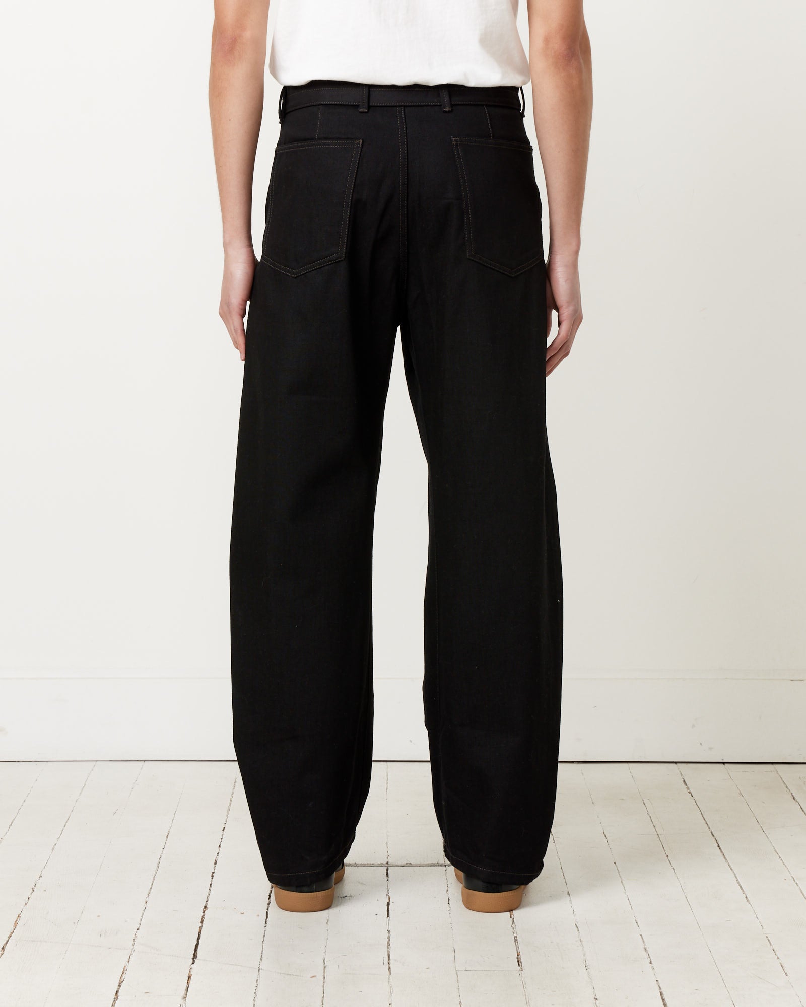 Twisted Belted Pant in Black