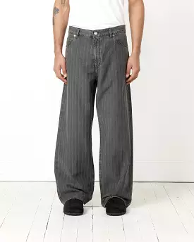 Vast Cut Pant in Washed Grey Torino Stripe