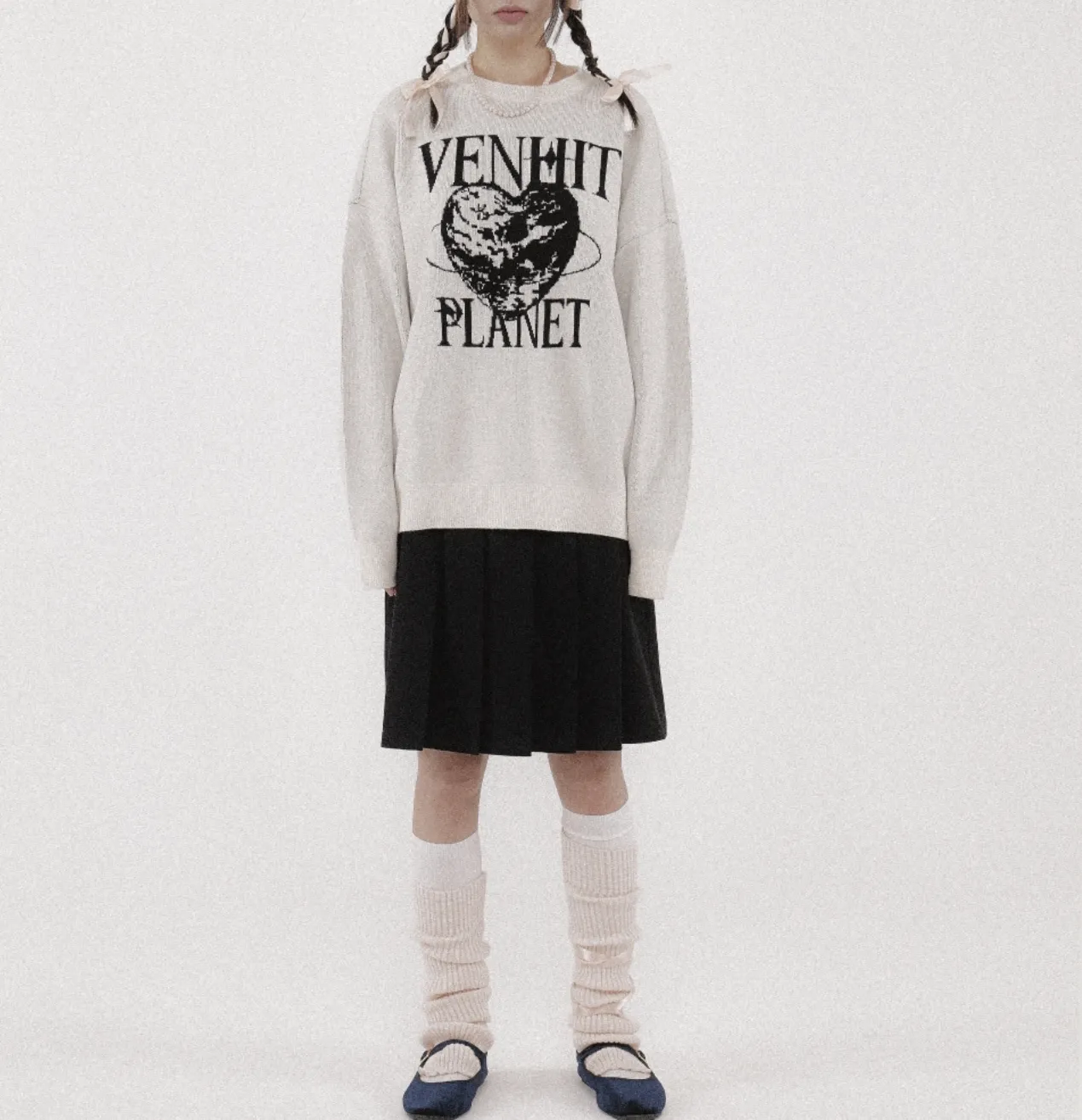 VENHIT  |Unisex Street Style Long Sleeves Plain Oversized Logo