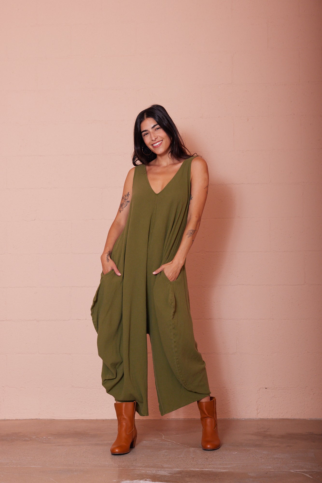 VENICE JUMPSUIT / OLIVO