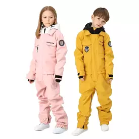 Winter Children Ski Suits Boys Girls Warm Windproof Waterproof Mountain Outdoor Sports Skiing Snowboarding Suits Kids Jumpsuit