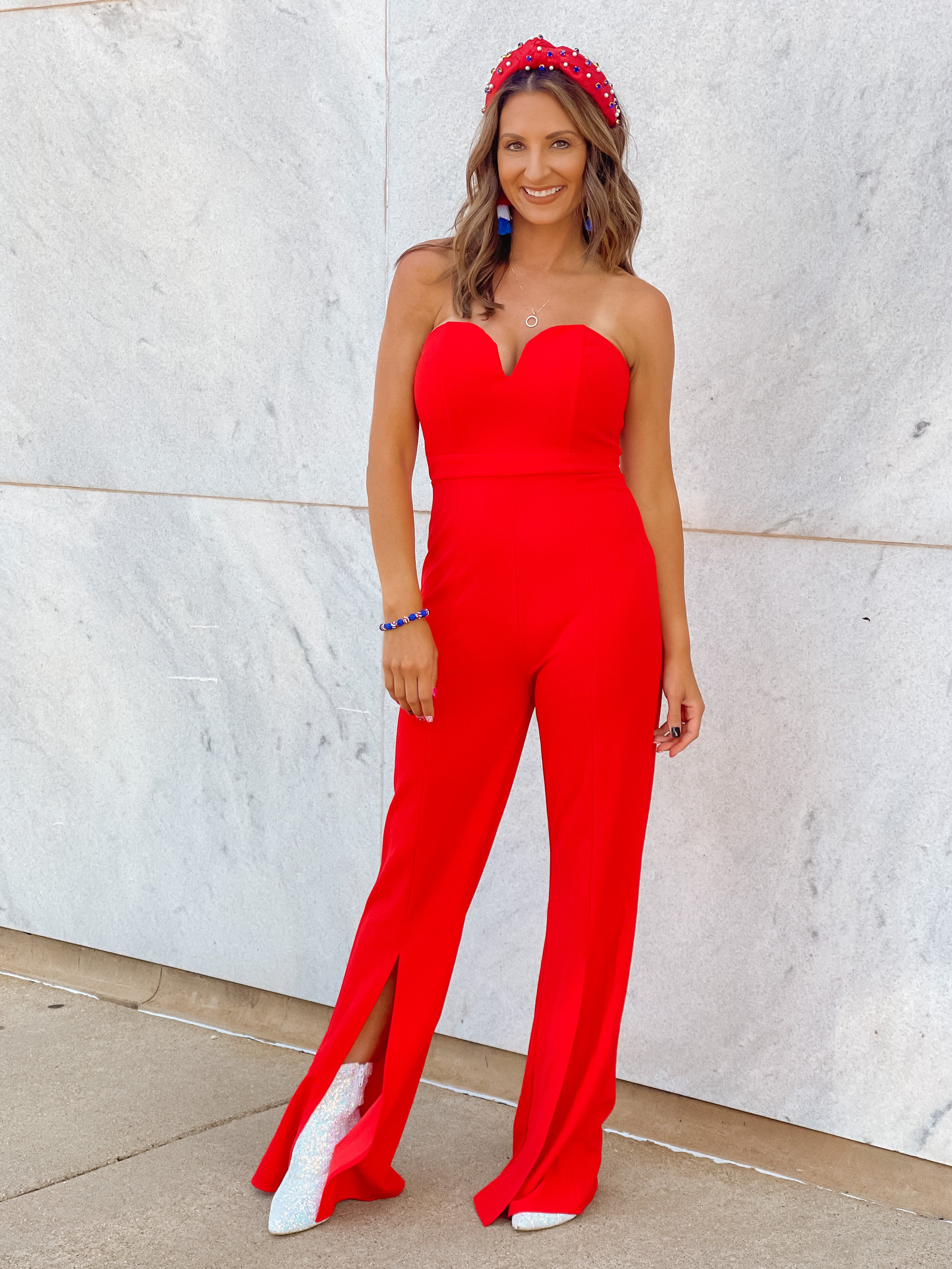 Winter Wonderland Red Jumpsuit